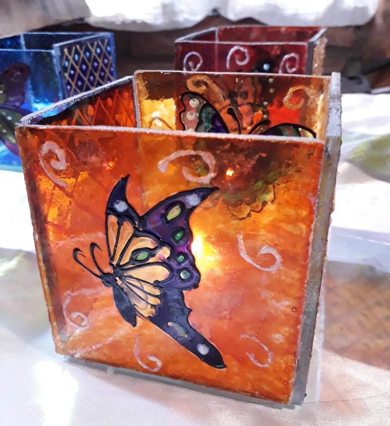 Fanal - Simil Vitro sobre vidrio para Velas - $ 500