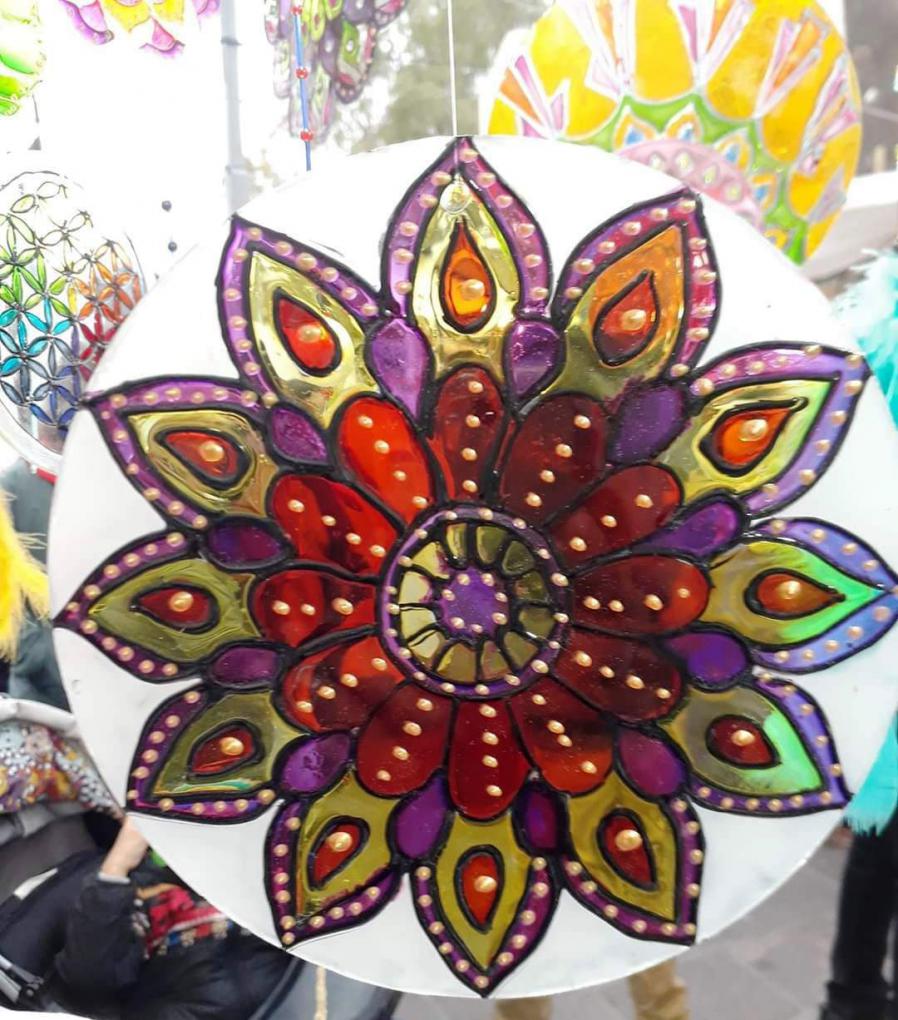 Atrapasol - Simil Vitro sobre vidrio - Esfera Colgante - $ 320