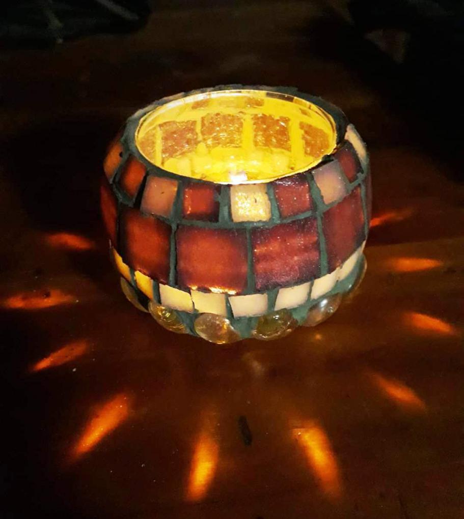 Fanal Atesanal en Mosaiquismo para Velas $ 450