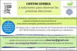 Necesitamos voluntarias/os  para Observar las elecciones