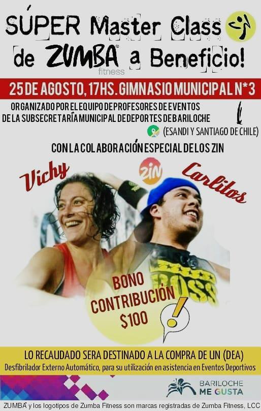 Master Class de zumba a beneficio