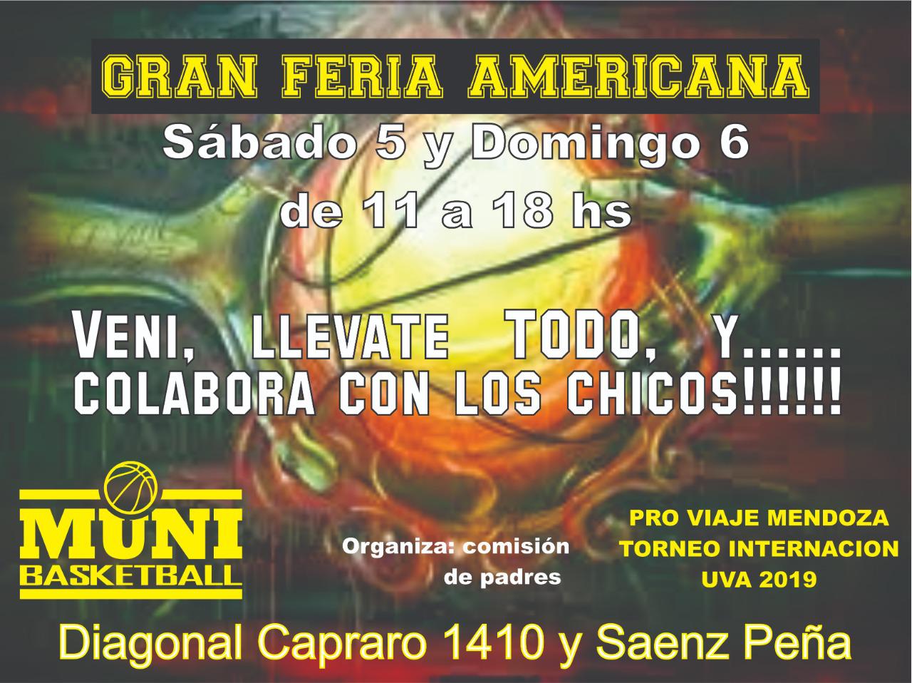 Feria Americana pro viaje Basket Mendoza