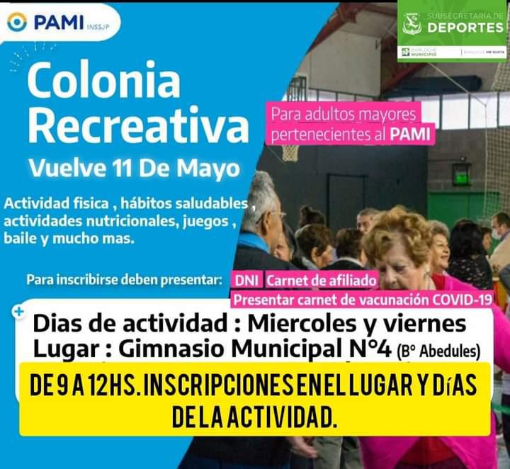 Colonia recreativa para adultos mayores