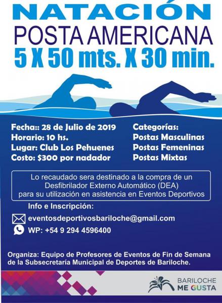 Convocan a Posta Americana de Nataci&oacute;n a beneficio