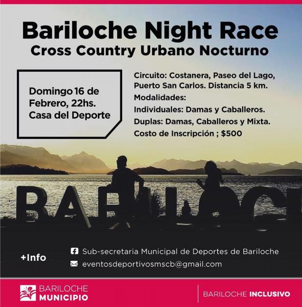 Bariloche Night Race. Cross country urbano nocturno