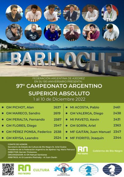 AJEDREZ: LA FINAL DEL CAMPEONATO ARGENTINO SE JUGAR&Aacute; EN BARILOCHE