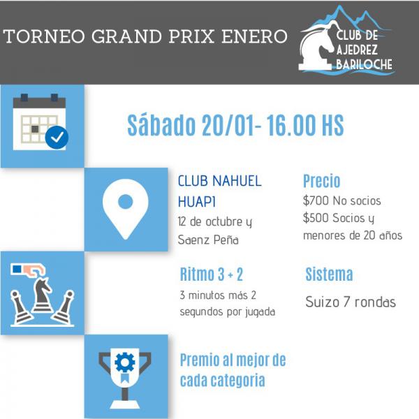 AJEDREZ  EL GRAND PRIX DEL MES SE JUGAR&Aacute; EL S&Aacute;BADO 20 DE ENERO