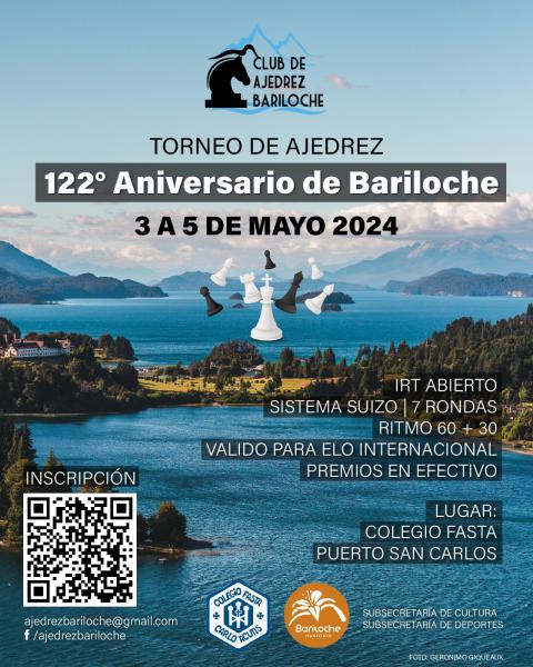  TORNEO DE AJEDREZ 122&deg; ANIVERSARIO DE BARILOCHE