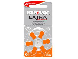 PILAS P/ AUDIFONO MODELO 13 RAYOVAC EXTRA ADVANCE X 6 UNIDADES $ 460