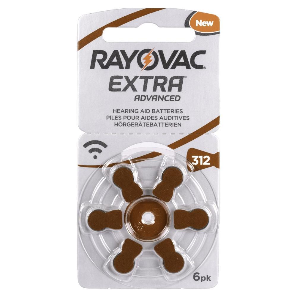 PILAS P/ AUDIFONO MODELO 312 RAYOVAC EXTRA ADVANCED X 6 UNIDADES $ 460