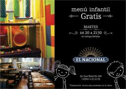 Con tu cena los martes en El Nacional los chicos no pagan!