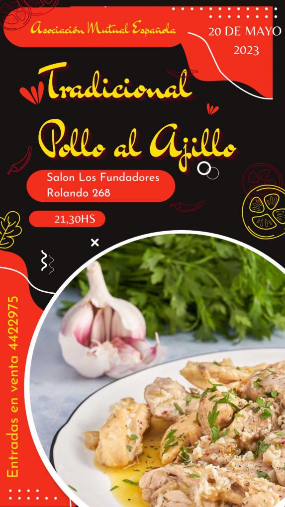 Pollo al Ajillo, el 20 de Mayo, estas invitado