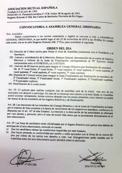 CONVOCATORIA A ASAMBLEA GENERAL ORDINARIA