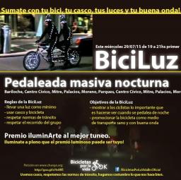 Pedaleada nocturna Bicicletas por la Vida