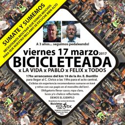 BICICLETEADA POR LA VIDA, POR PABLO, POR FELIX, POR TODOS 3ra edicion