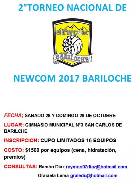  2&deg; Torneo Nacional de Newcom 2017 en Bariloche