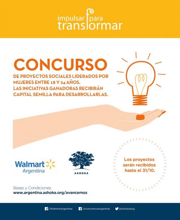 Walmart Argentina y Ashoka invitan al concurso de proyectos con  impacto social &#147;Impulsar para Transformar&#148;
