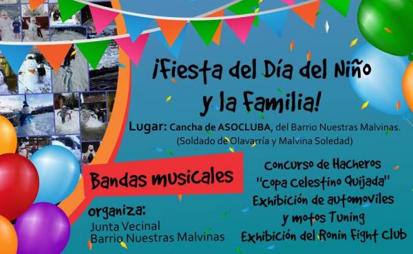 Este s&aacute;bado 5 de septiembre se realizar&aacute; la 2da Fiesta del D&iacute;a del ni&ntilde;o y la familia en el Barrio Nuestras Malvinas