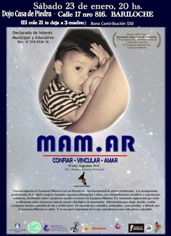 7&ordm; Encuentro Parto Respetado Bariloche. Edici&oacute;n especial: Estreno documental "Mam.ar"