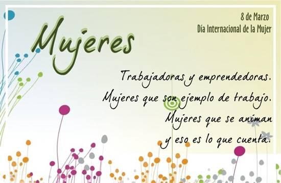 Saludos por el D&iacute;a Internacional de la Mujer