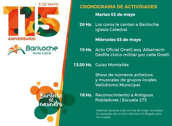 Bariloche festeja su 115&deg; aniversario y muchos se suman para la gran fiesta