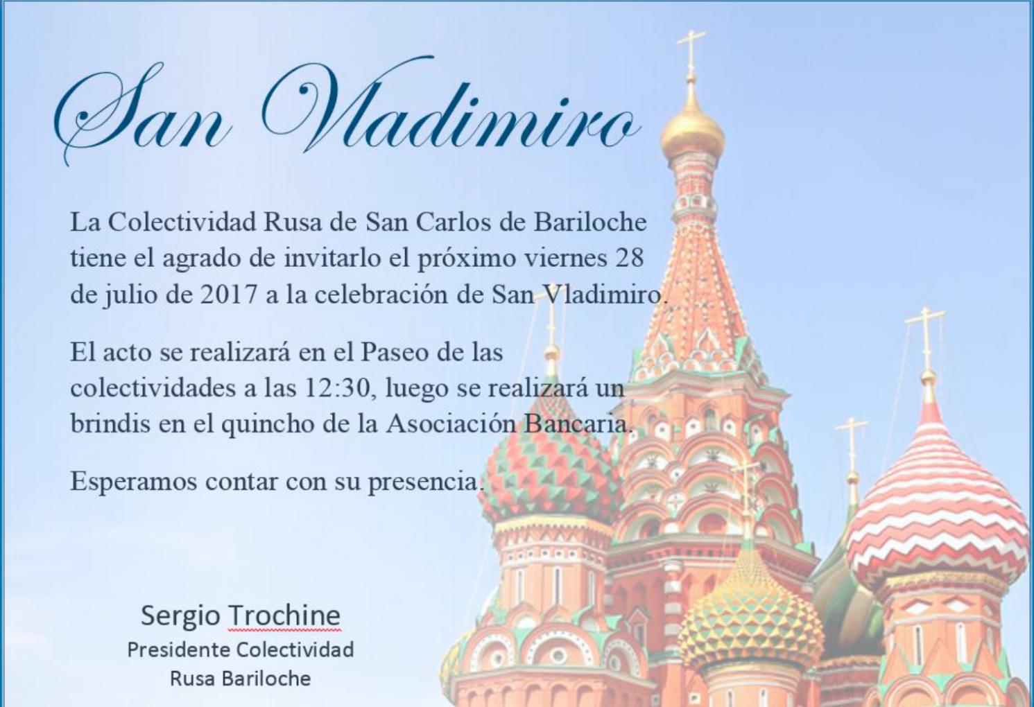 La comunidad rusa de Bariloche festeja San Vladimiro