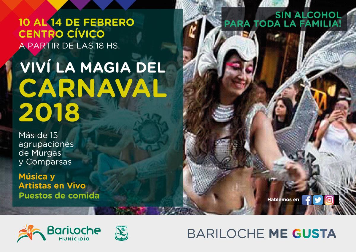 Con un colorido desfile, este viernes comienza el Carnaval 2018 en Bariloche