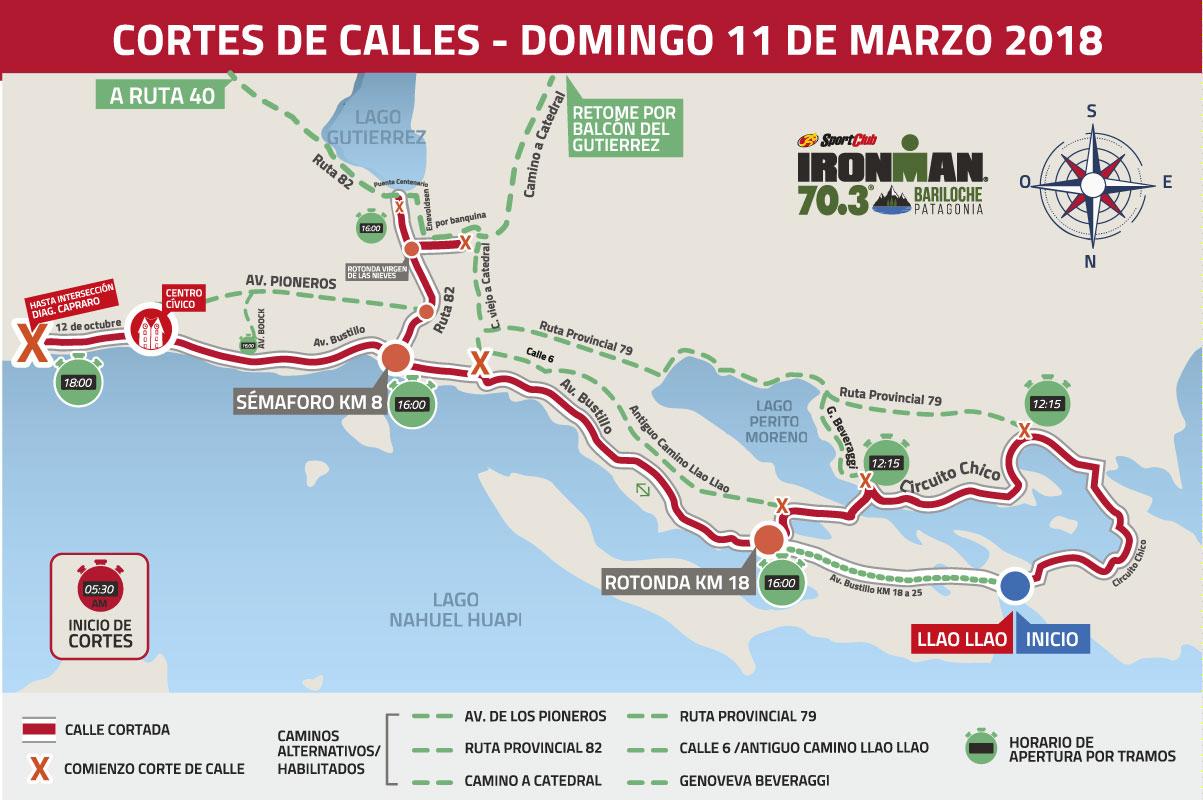 IRONMAN: Detalle de horarios y cortes de calles