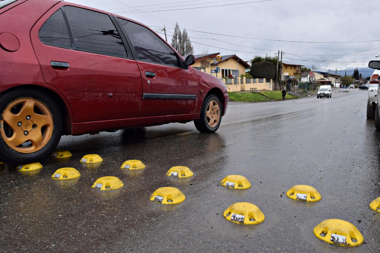 Colocan reductores de velocidad en 9 de Julio