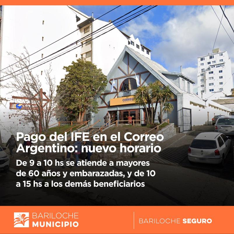 Pago del IFE en el correo argentino: nuevo horario