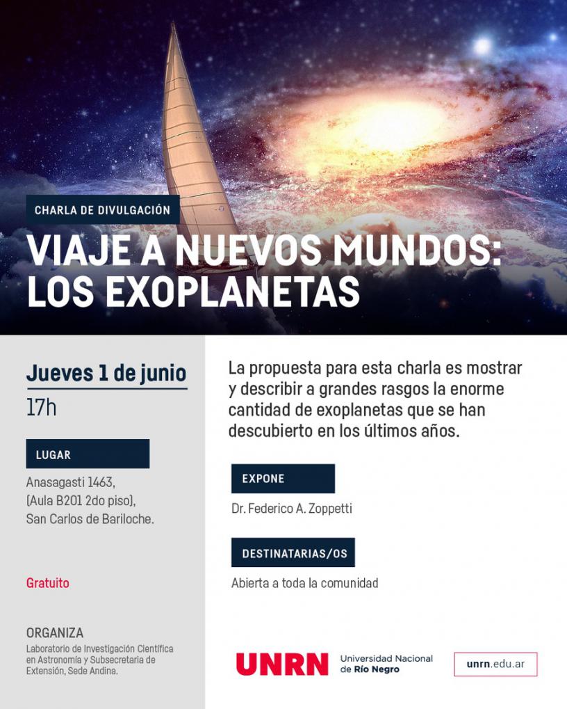  CHARLA DE DIVULGACI&Oacute;N VIAJE A NUEVOS MUNDOS: LOS EXOPLANETAS