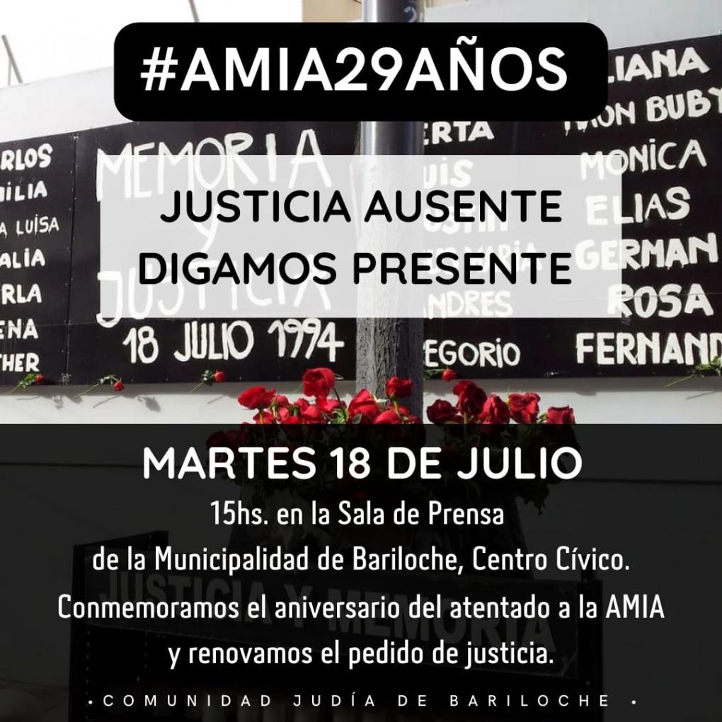 Invitaci&oacute;n al acto de recordaci&oacute;n y pedido de justicia- Atentado AMIA