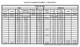 Cambios en los horarios de la L&iacute;nea 10 a Colonia Suiza