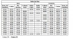 Modificaci&oacute;n de recorrido y horarios l&iacute;nea 10 y 11 por temporada verano