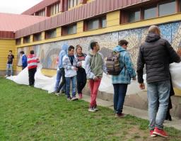 MURAL PARA EL POLIDEPORTIVO DE DINA HUAPI