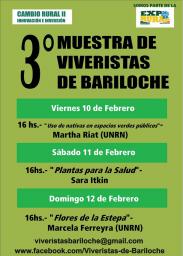 Cronograma de charlas - Muestra de Viveristas de Bariloche