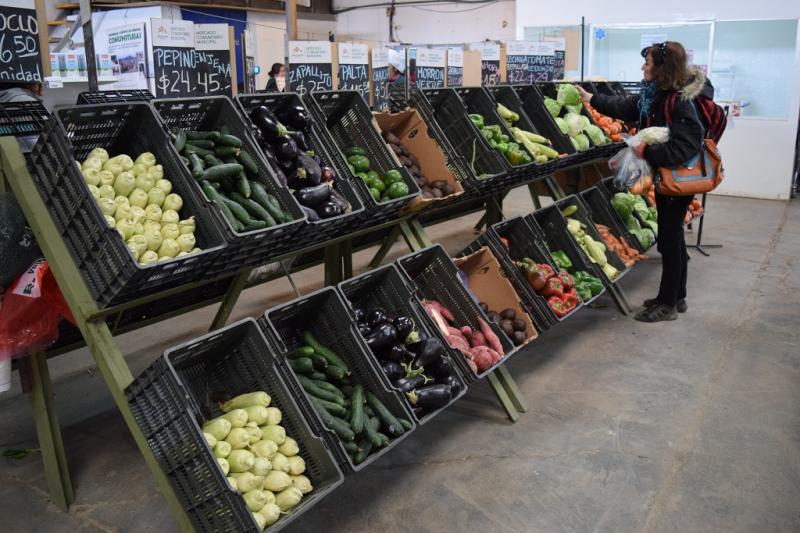 Llegaron verduras de productores del Valle al Mercado Comunitario Municipal