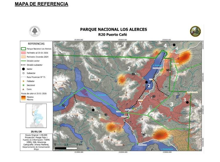 PARQUE NACIONAL LOS ALERCES REFUERZAN EL OPERATIVO ANTE EL COMPORTAMIENTO EXTREMO