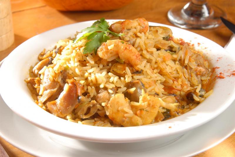 Hoy viernes Arroz con Mariscos