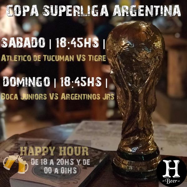 Hoy Copa Superliga y Happy Hour en Hutton Beer