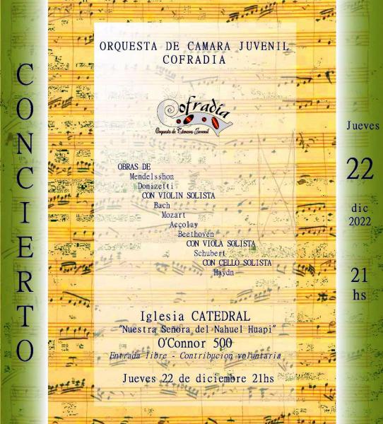 CONCIERTO ORQUESTA DE CAMARA JUVENIL COFRAD&Iacute;A