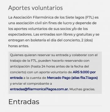 Aporte a la Filarmonica