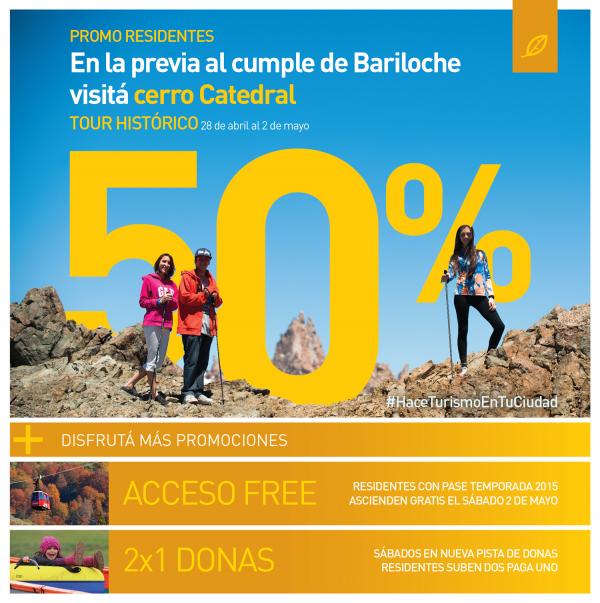 Promos Residentes en Catedral para el cumple de Bariloche