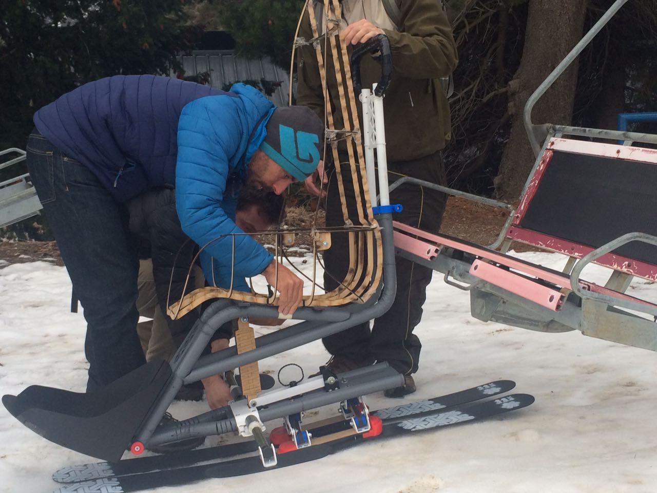 Las primeras pruebas de las sillas de esqu&iacute; adaptado en Catedral fueron un &eacute;xito