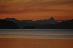 Atardecer en el Nahuel Huapi