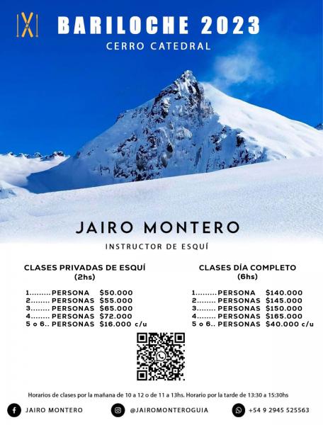 Clases privadas de esqui en el Cerro Catedral  - Hace tu consulta y/o reserva por WhatsApp