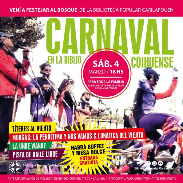  Carnaval Coihuense en la Biblioteca Popular Carilafquen