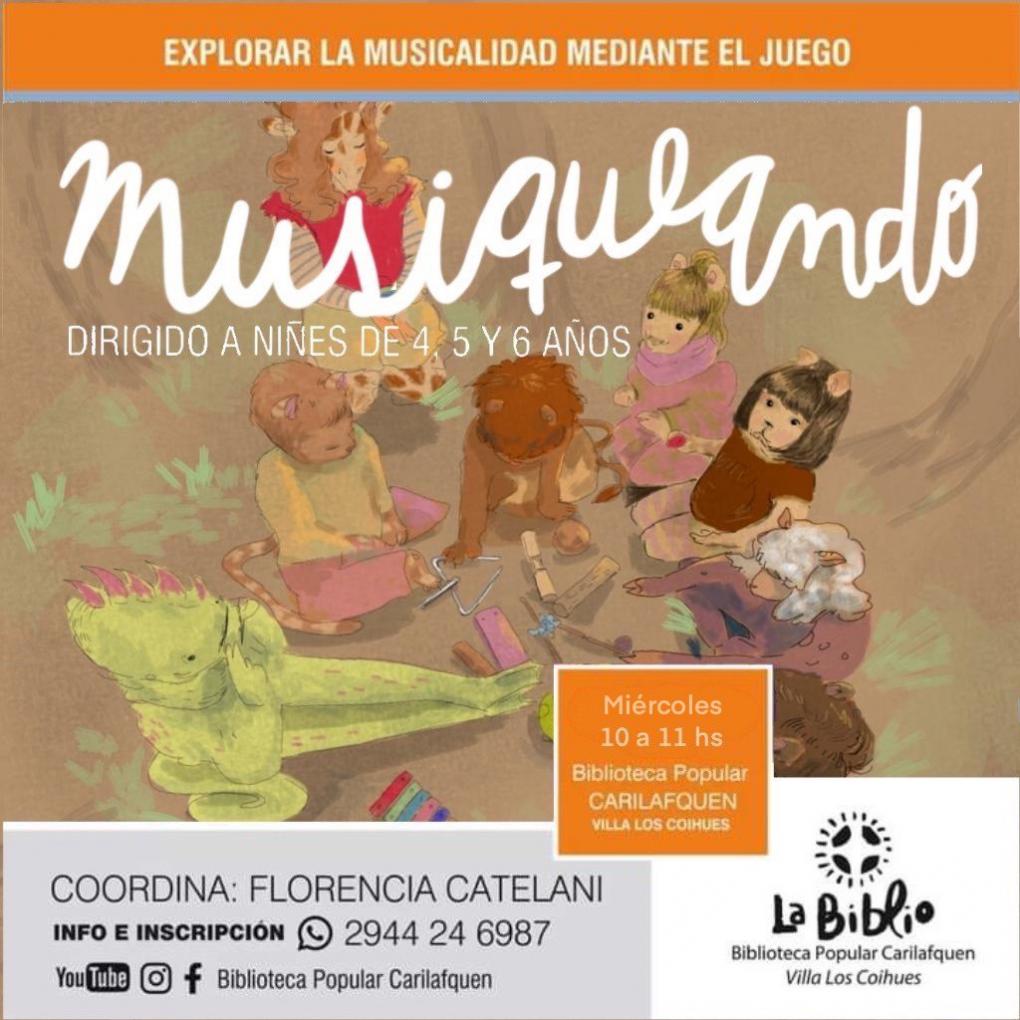 Taller en la Biblio: &#128314;MUSIQUEANDO