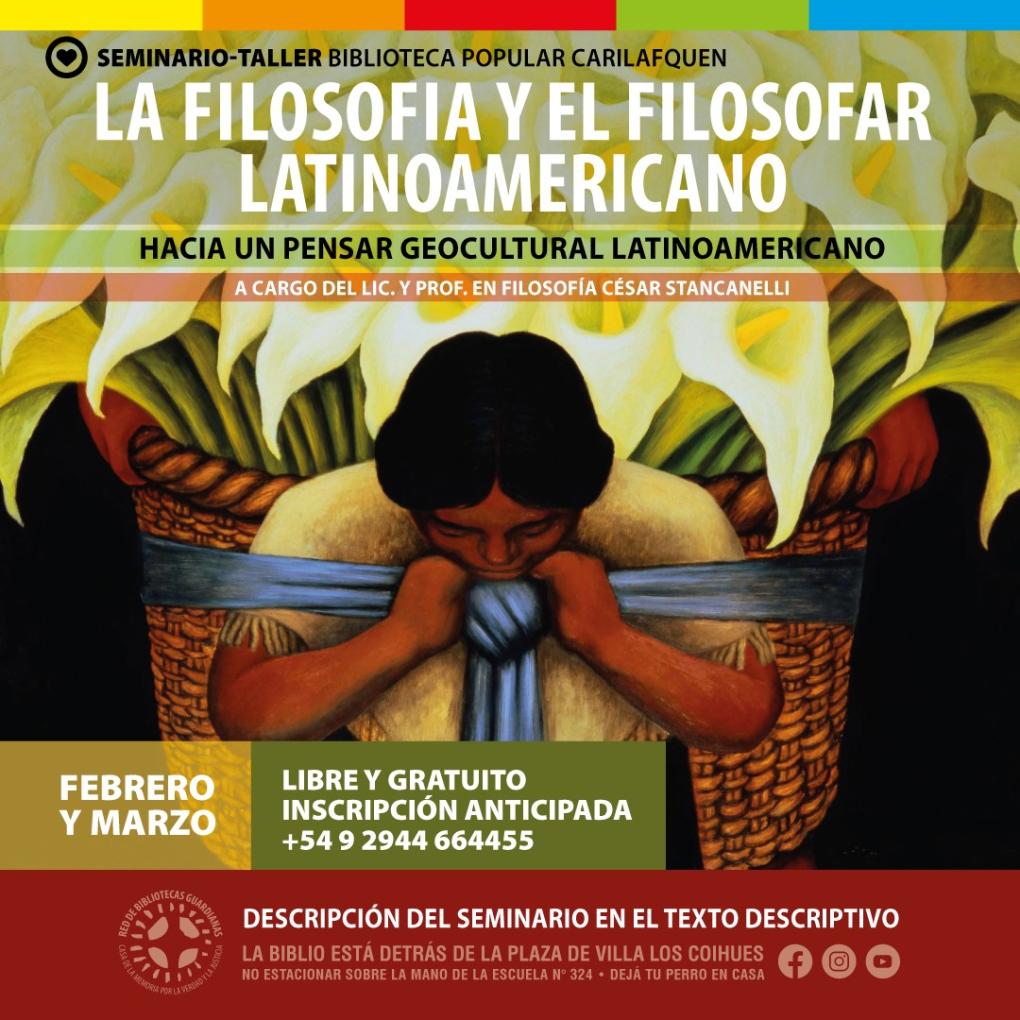 SEMINARIO-TALLER DE FILOSOFIA LA FILOSOFIA Y EL FILOSOFAR LATINOAMERICANO