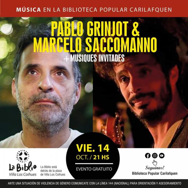 PABLO GRINJOT & MARCELO SACCOMANNO +MUSIQUES INVITADES